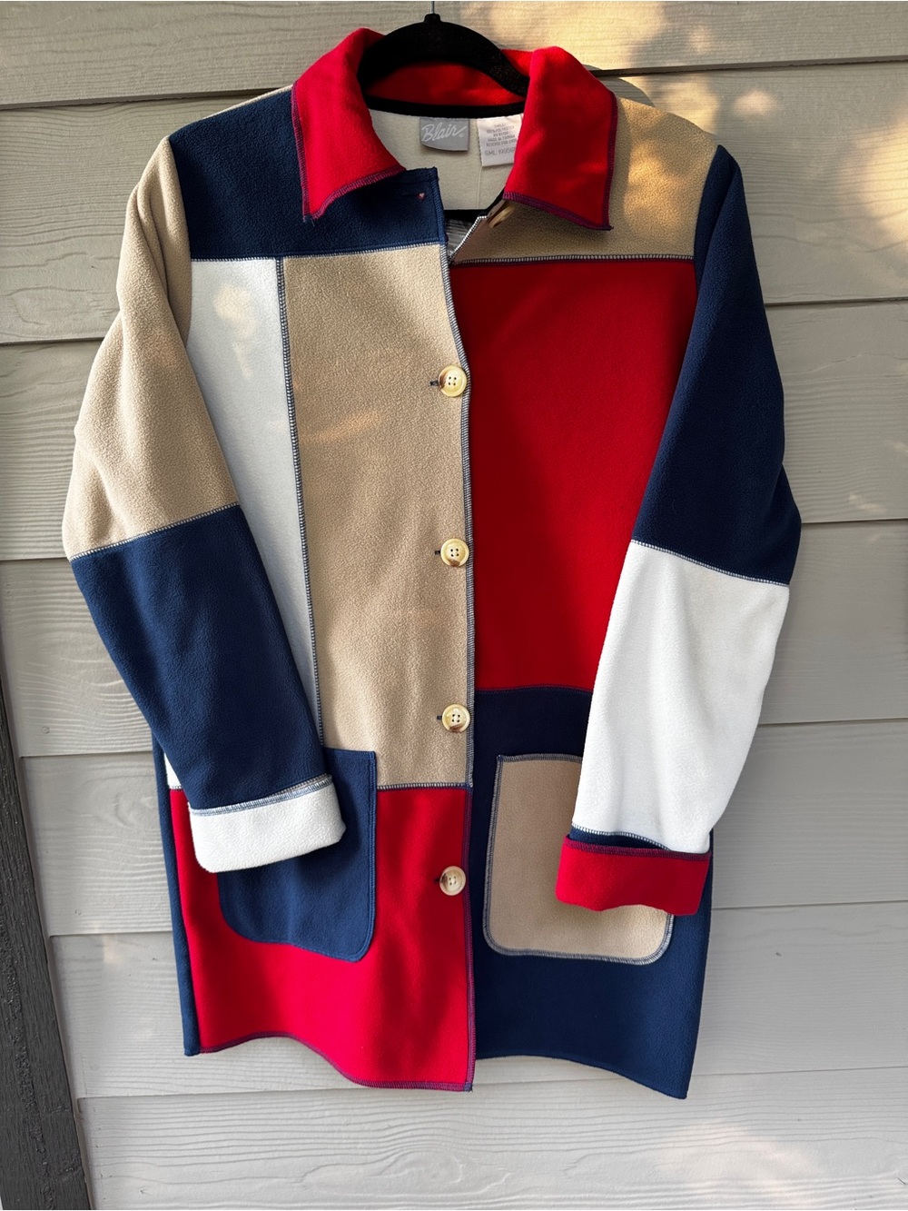 Blair Colorblock Fleece Jacket Women Small 
Vintage